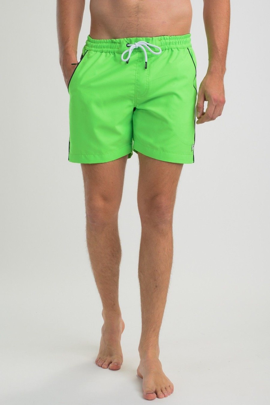 Homme Benson & Cherry Les Bas | Short De Bain Classique Uni Avec Cordon De Serrage Pacofluo Vert