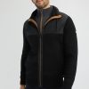 Homme Benson & Cherry Pulls Et Gilets Pour Homme | Sweat Zippe Col Montant Flauw Noir