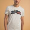 Homme Benson & Cherry T-Shirts Pour Homme | T-Shirt En Coton Delave Imprime Youngtimers Thonolo Beige