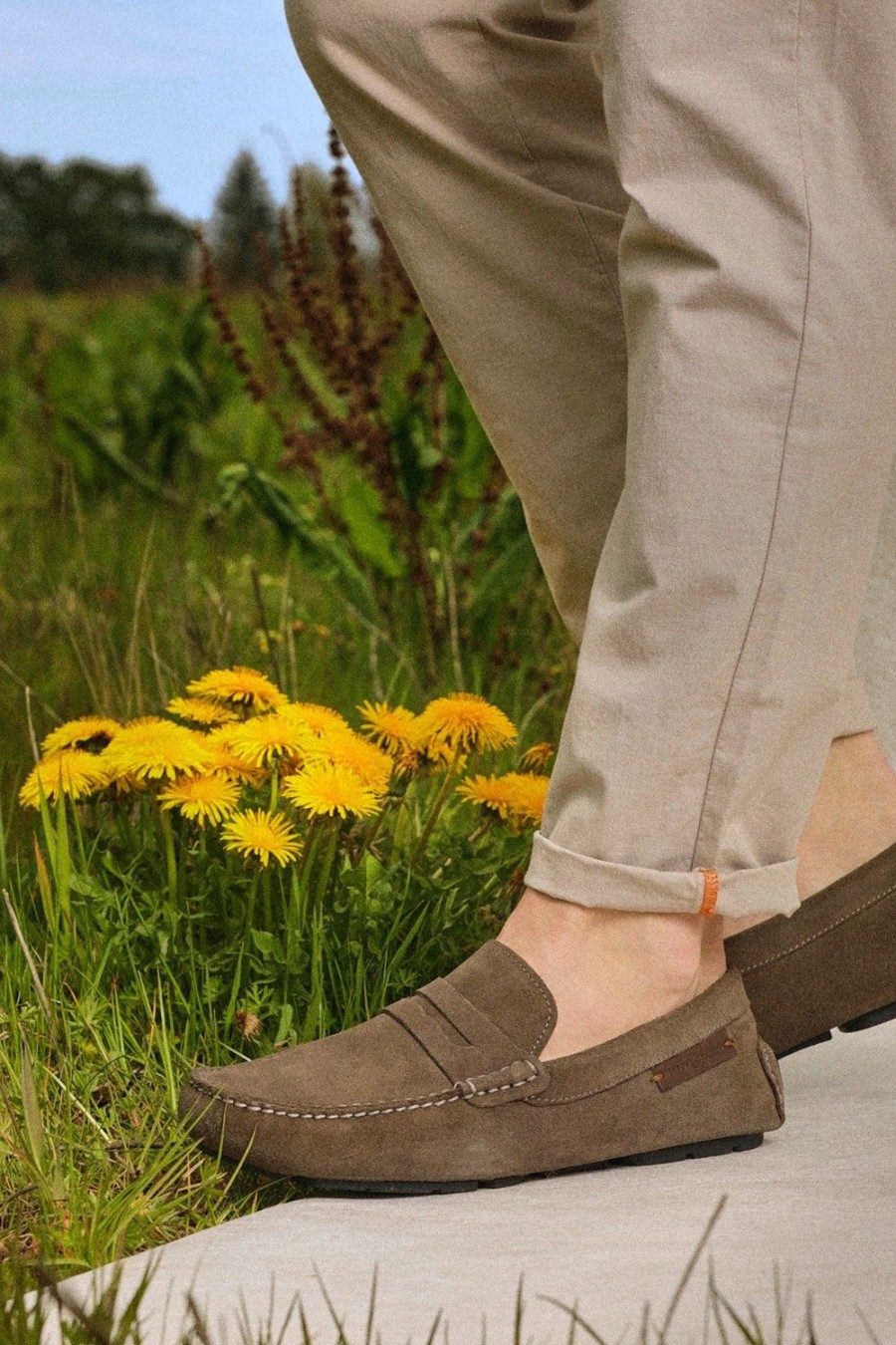 Homme Benson & Cherry | Mocassin En Nubuck Dassin Gris