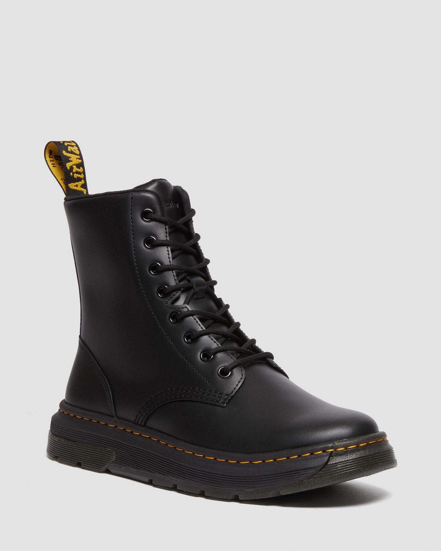 Messieurs Dr. Martens Chaussures Utilitaires | Bottines A Lacets En Cuir Crewson Noir