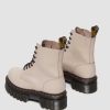 Messieurs Dr. Martens Plateformes | Bottines A Plateforme Audrick Nappa Lux Taupe Vintage — Nappa Lux