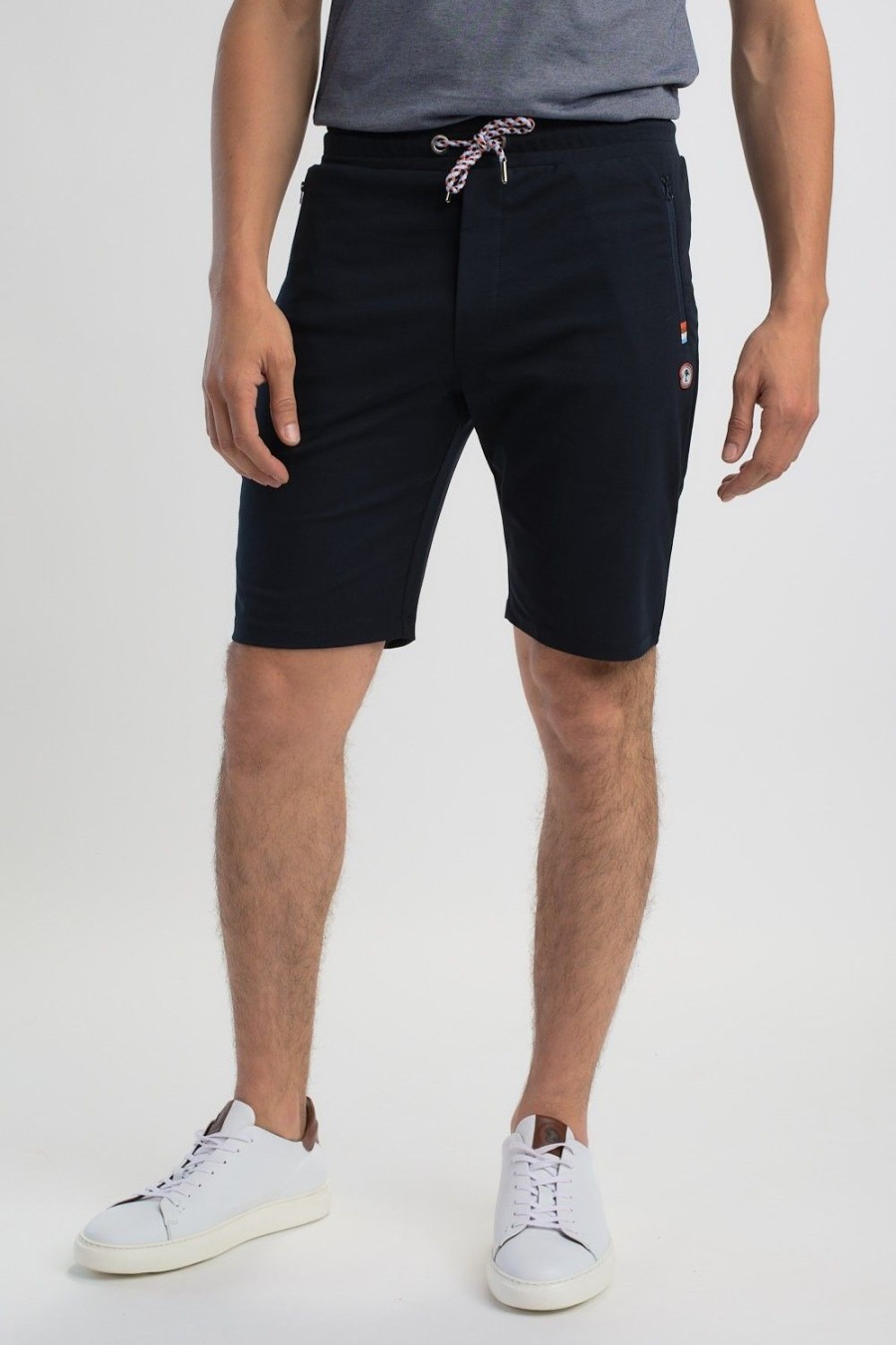 Homme Benson & Cherry Les Bas | Short Decontracte Aux Details Colores Bezna Marine