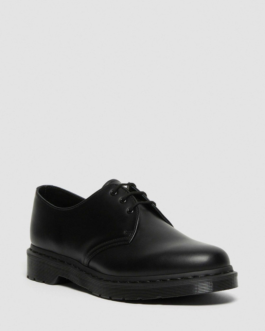 Messieurs Dr. Martens Chaussures De Fete | Chaussures Oxford 1461 Mono En Cuir Lisse Noir — Lisse