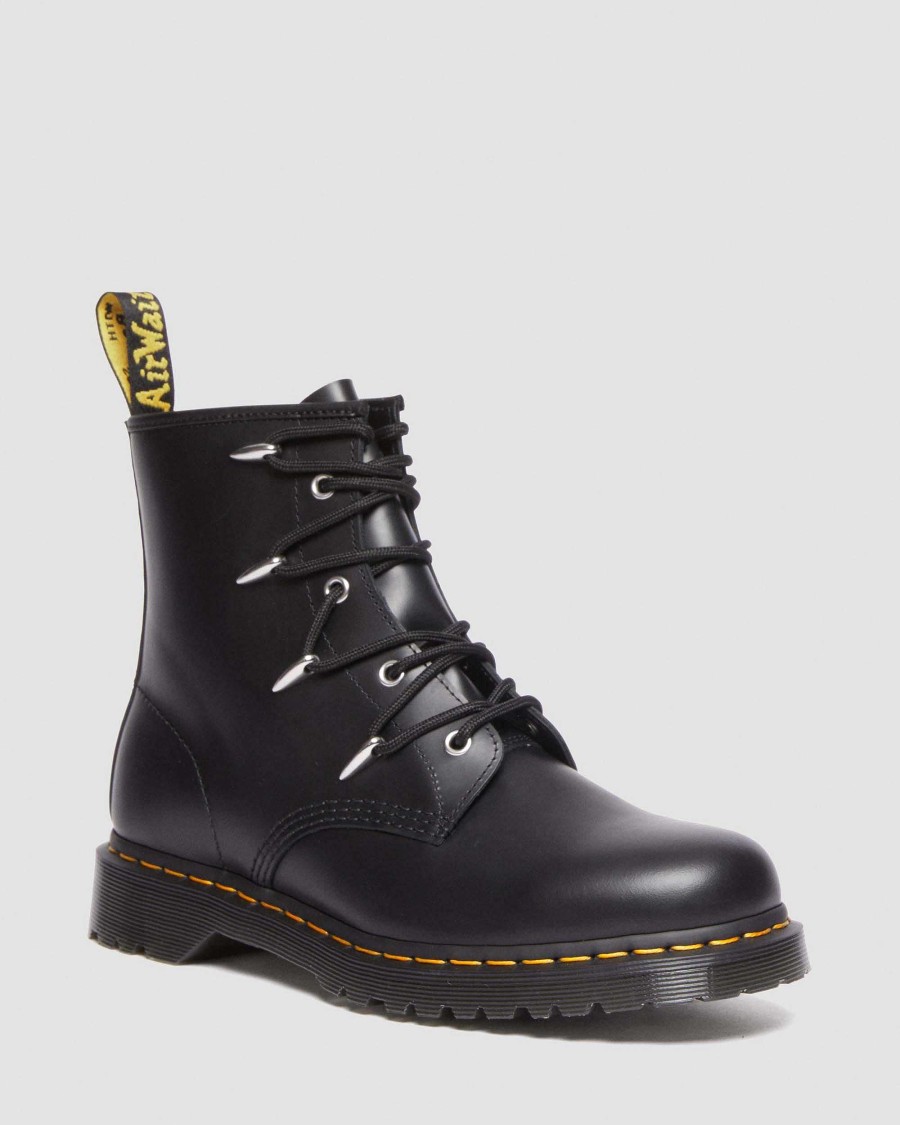 Messieurs Dr. Martens Tenias | Bottes A Lacets En Cuir 1460 Alien Hardware Noir — Danube