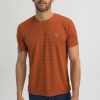 Homme Benson & Cherry T-Shirts Pour Homme | Tshirt Avec Bandes Textures Ton Sur Ton Tymain Brique