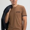 Homme Benson & Cherry T-Shirts Pour Homme | Tee-Shirt En Jersey Mouline Tanio Camel