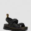 Messieurs Dr. Martens Sandales Noires | Sandales A Sangles Forster Noir