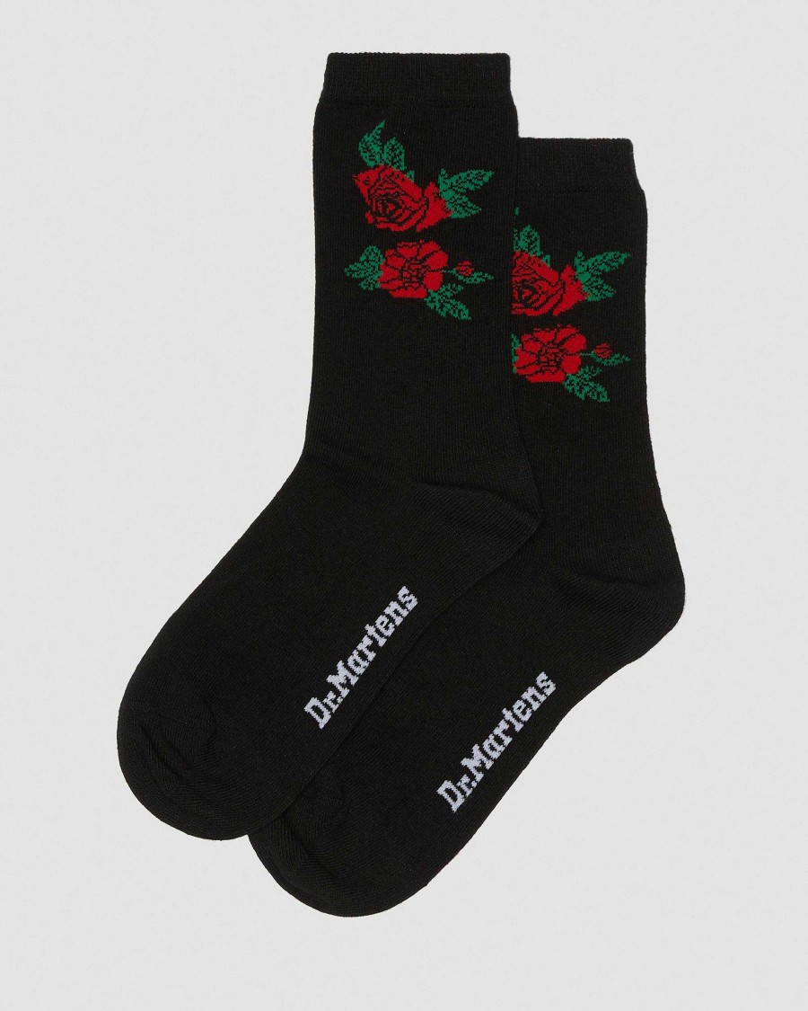 Accessoires Dr. Martens Toutes Les Chaussettes | Chaussettes Legeres En Melange De Coton Noir — Melange De Coton Biologique