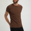 Homme Benson & Cherry T-Shirts Pour Homme | T-Shirt En Coton Stretch Twist Choco