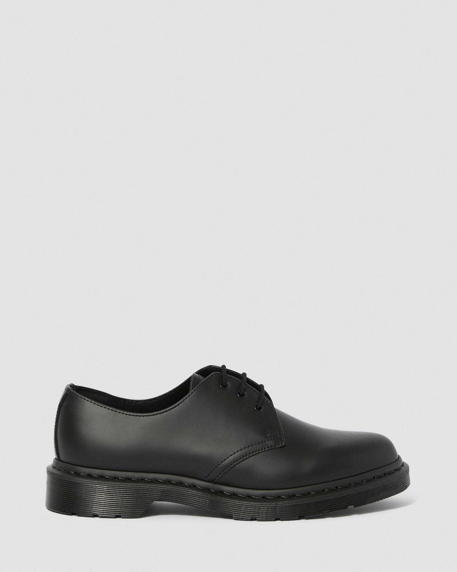 Messieurs Dr. Martens Chaussures De Fete | Chaussures Oxford 1461 Mono En Cuir Lisse Noir — Lisse