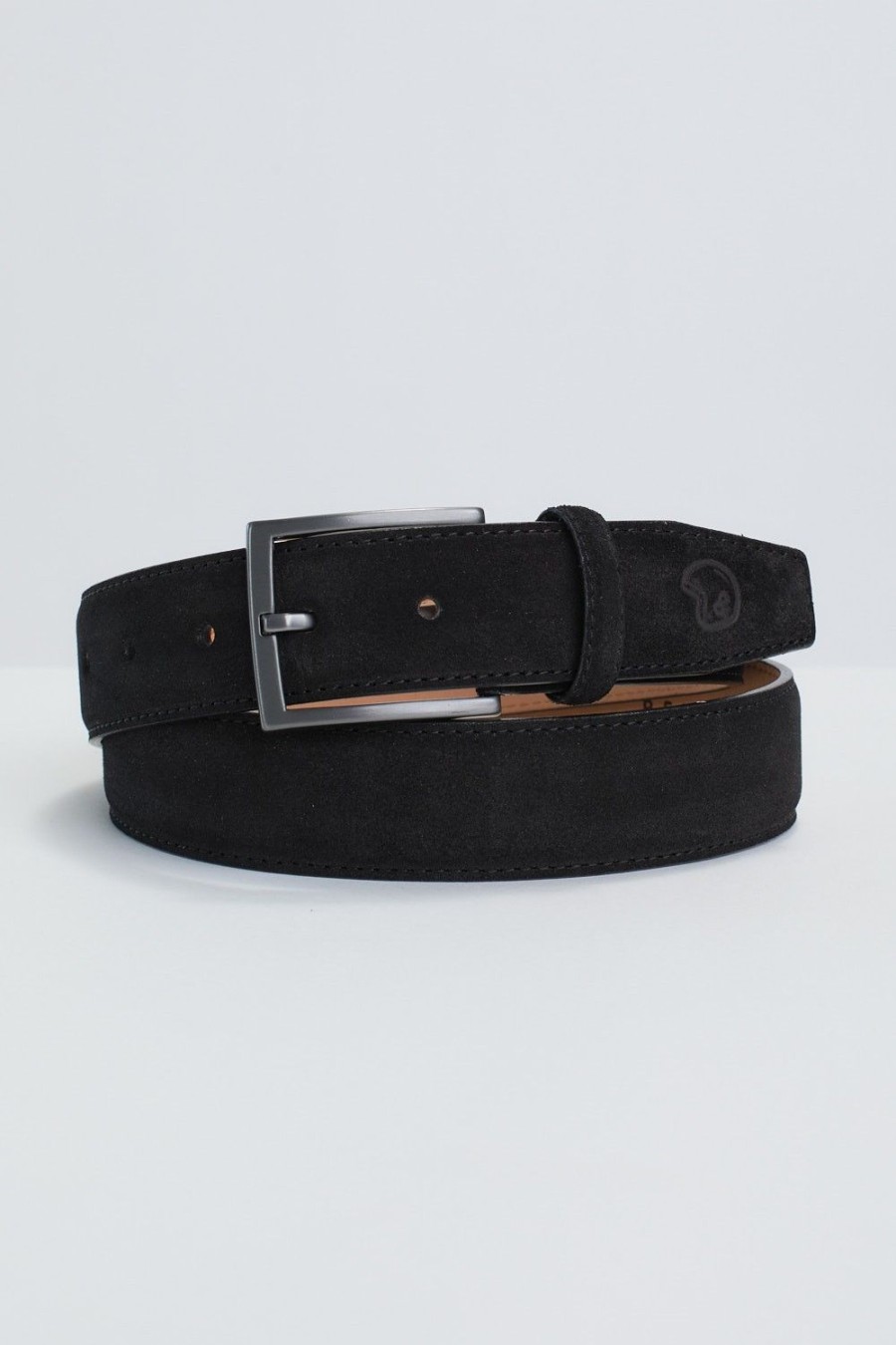 Homme Benson & Cherry Ceinture Homme | Ceinture En Cuir Effet Daim Cyril Noir