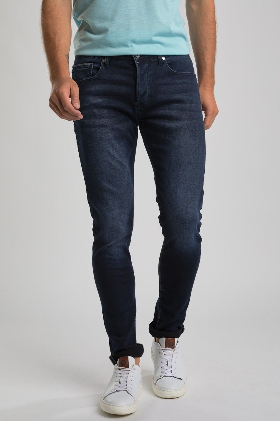 Homme Benson & Cherry Les Bas | Jean Slim Jeflect Blue Black