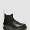 Messieurs Dr. Martens Bottines Chelsea | Bottines Chelsea En Cuir A Bout Carre 2976 Bex Noir — Poli Lisse