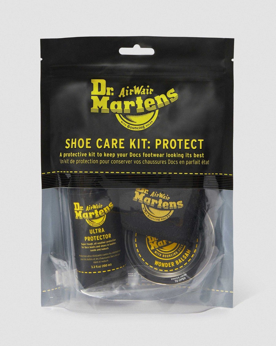 Accessoires Dr. Martens Cires Et Nettoyants Pour Chaussures | Forfait De Soins De Protection Pour Les Chaussures Noir