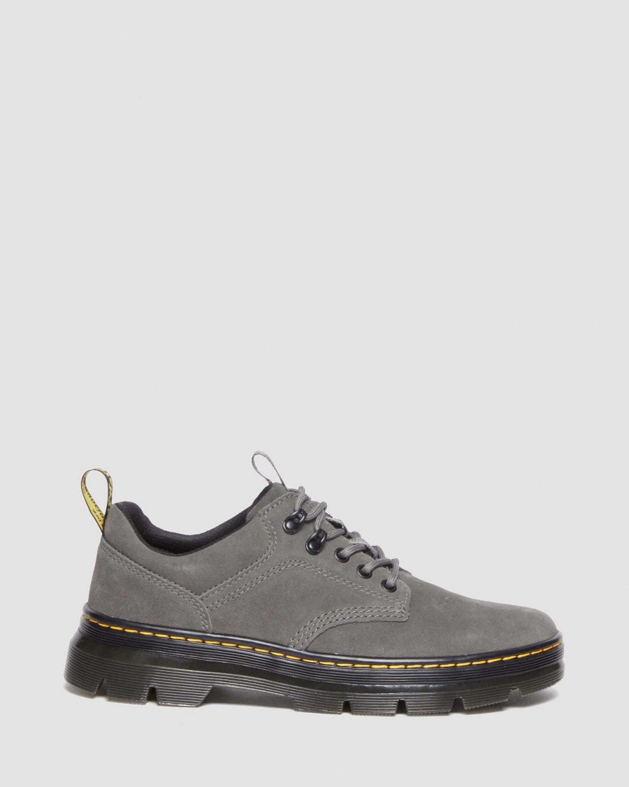 Messieurs Dr. Martens Chaussures Decontractees | Chaussures Utilitaires En Daim Reeder Gunmetal — Ehsuede