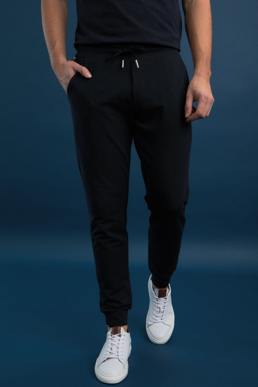 Homme Benson & Cherry Les Bas | Jogger Pant French Terry Jierney Marine