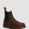 Messieurs Dr. Martens Bottines Chelsea | Bottines Chelsea En Cuir Pleine Fleur Cire Avec Fermeture Eclair 2976 Chataigne — Pleine Fleur Ciree