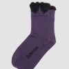 Accessoires Dr. Martens Toutes Les Chaussettes | Chaussettes En Coton Melange Avec Detail Coeur Rich Purple — Melange De Coton Biologique