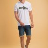 Homme Benson & Cherry T-Shirts Pour Homme | T-Shirt En Coton Imprime Three Wheelers Tereos Blanc