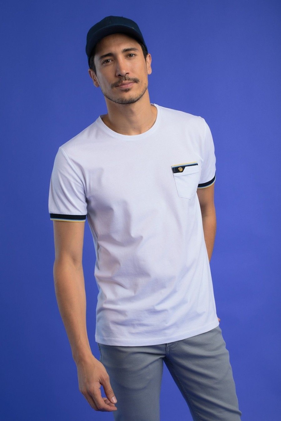 Homme Benson & Cherry T-Shirts Pour Homme | Tshirt En Coton Tabana Blanc