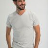 Homme Benson & Cherry T-Shirts Pour Homme | T-Shirt Uni En Coton Stretch Tahys Beige