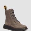 Messieurs Dr. Martens Chaussures Utilitaires | Bottines A Lacets En Cuir Crewson Gunmetal — Buffbuck