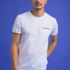 Homme Benson & Cherry T-Shirts Pour Homme | T-Shirt Aux Details Tricolores Tulmino Blanc