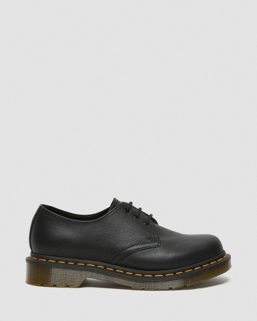 Dames Dr. Martens Chaussures Noires | Chaussures Richelieu En Cuir 1461 Virginia Noir — Virginie