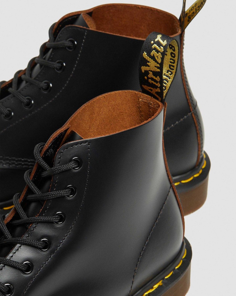 Messieurs Dr. Martens Fabrique En Angleterre Maihars | Bottines En Cuir Vintage 101 Quilon Noir — Quilon