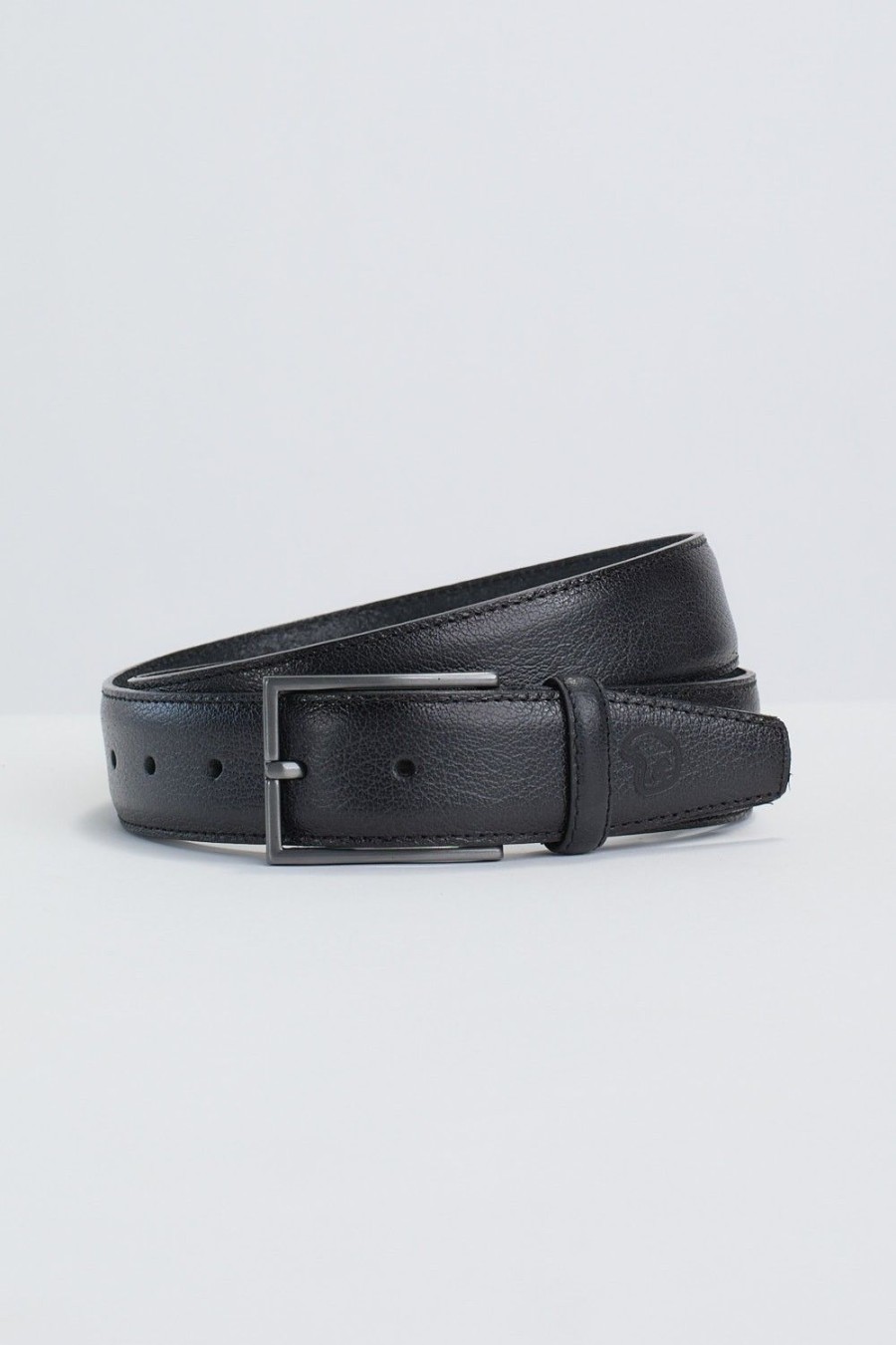 Homme Benson & Cherry Ceinture Homme | Ceinture En Cuir Texture Cinetic Noir