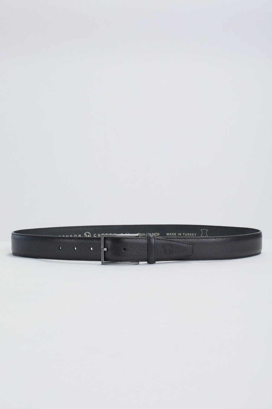 Homme Benson & Cherry Ceinture Homme | Ceinture En Cuir Texture Cinetic Noir