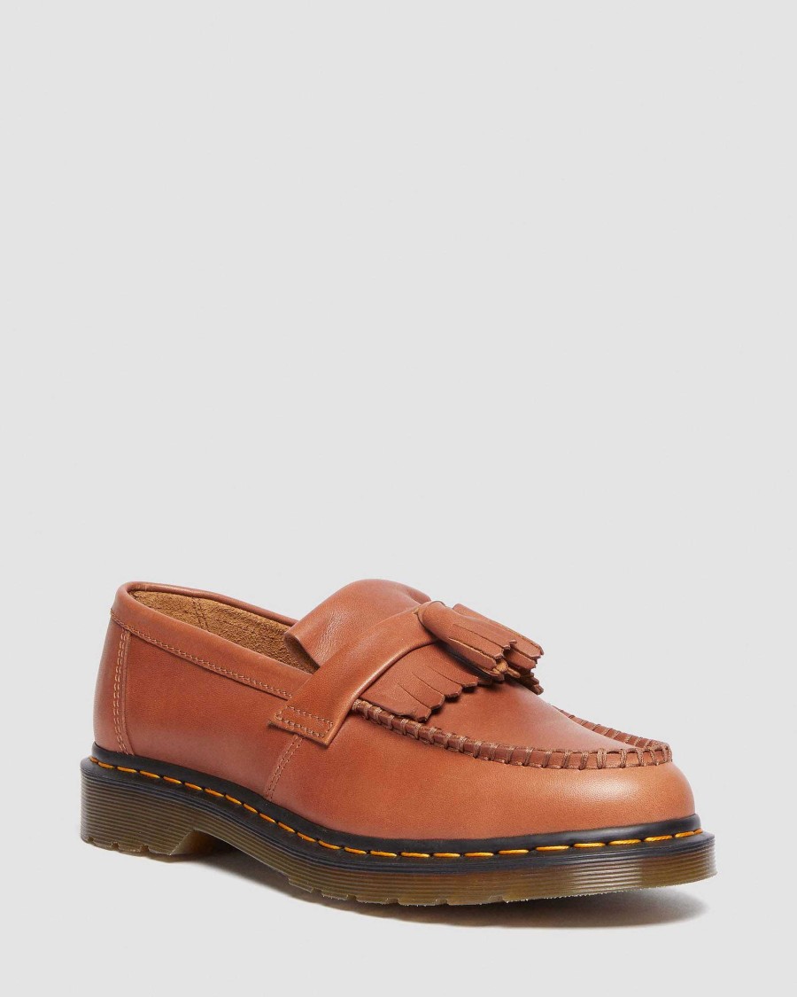 Messieurs Dr. Martens Tous Les Mocassins | Mocassins A Pampilles En Cuir Adrian Carrara Tan De Selle — Carrare