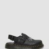 Messieurs Dr. Martens Sandales Noires | Mocassins Jorge Pleasures En Cuir Noir — Snap