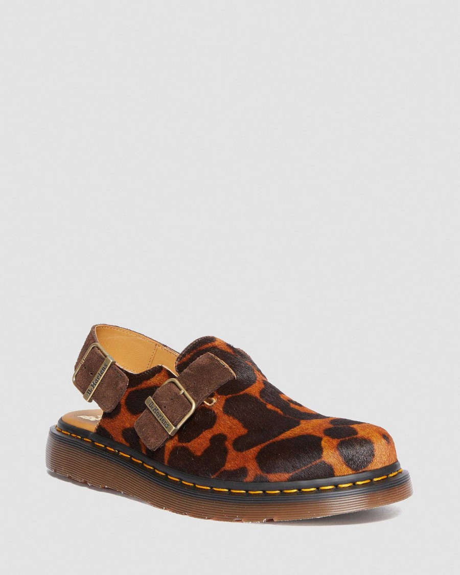 Messieurs Dr. Martens Chaussures A Lacets | Jorge Made In England Cheveux Sur Des Bottes A Bride Arriere Ocelot — Cheveux Sur