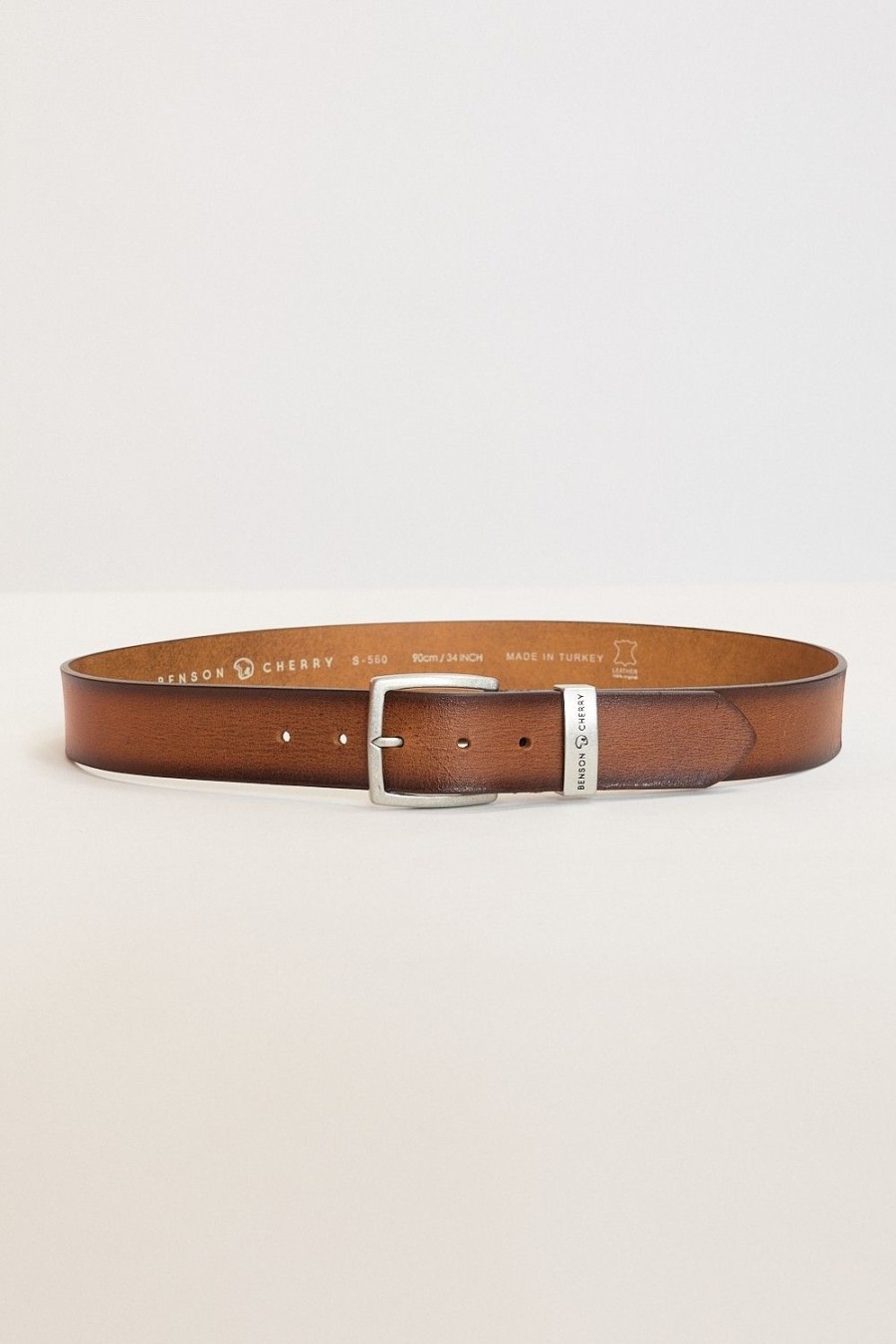 Homme Benson & Cherry Ceinture Homme | Ceinture Homme En Cuir Patine Calor Camel