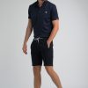 Homme Benson & Cherry Les Bas | Short En Molleton Leger Aux Details Tricolores Bulmino Marine