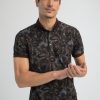 Homme Benson & Cherry Polos Pour Homme | Polo Jersey Avec Motif Floral Genek Choco