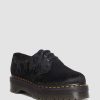 Messieurs Dr. Martens Chaussures A Lacets | Chaussures A Plateforme 1461 Quad Hair-On Cheveux Noirs Sur — Cheveux Sur