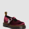 Dames Dr. Martens Chaussures A Semelles Compensees | Addina Bex Heaven By Marc Jacobs Chaussures En Velours Rouge Cerise — Velours