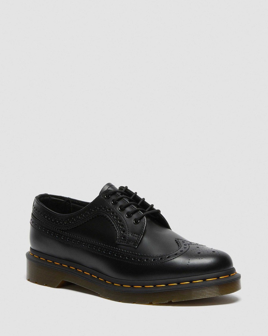 Messieurs Dr. Martens Chaussures De Fete | 3989 Chaussures Richelieu En Cuir Lisse Noir — Lisse