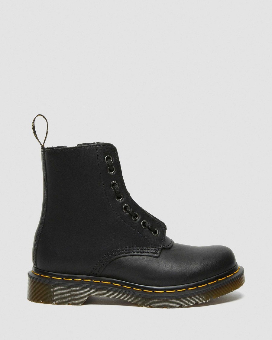 Dames Dr. Martens Tenias | Chapeaux Zippes 1460 Pascal Nappa Noir — Snap