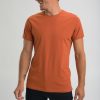 Homme Benson & Cherry T-Shirts Pour Homme | T-Shirt En Coton Stretch Twist Mandarine