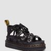 Dames Dr. Martens Sandales A Plateforme | Sandales En Cuir A Brides Athena Blaire Hardware Noir Athena