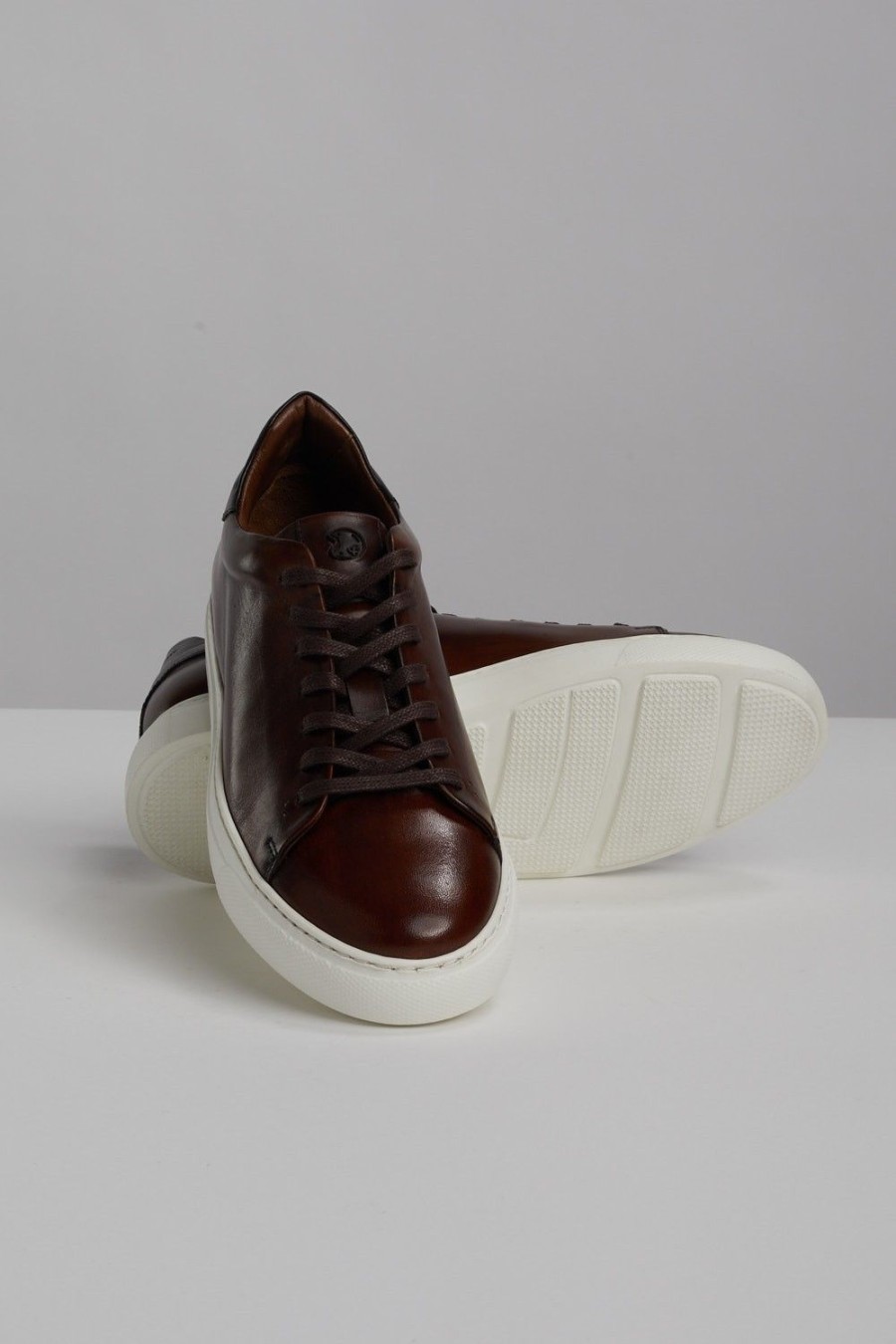 Homme Benson & Cherry | Tennis En Cuir Decca Choco