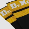 Accessoires Dr. Martens Toutes Les Chaussettes | Chaussettes En Melange De Coton Biologique Avec Logo Athletique Noir+Blanc+Jaune — Melange De Coton