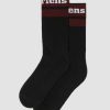 Accessoires Dr. Martens Toutes Les Chaussettes | Chaussettes En Melange De Coton Biologique Avec Logo Athletique Noir+Rouge Cerise+Blanc — Melange De Coton