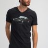 Homme Benson & Cherry T-Shirts Pour Homme | T Shirt Col V Imprime Dodge Timor Noir