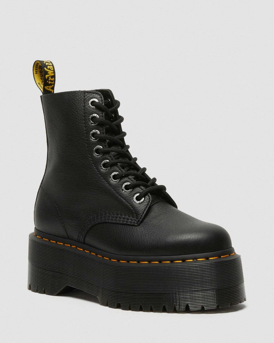 Dames Dr. Martens Tenias | 1460 Pascal Max Cuir - Bottines A Plateforme Noir — Pise