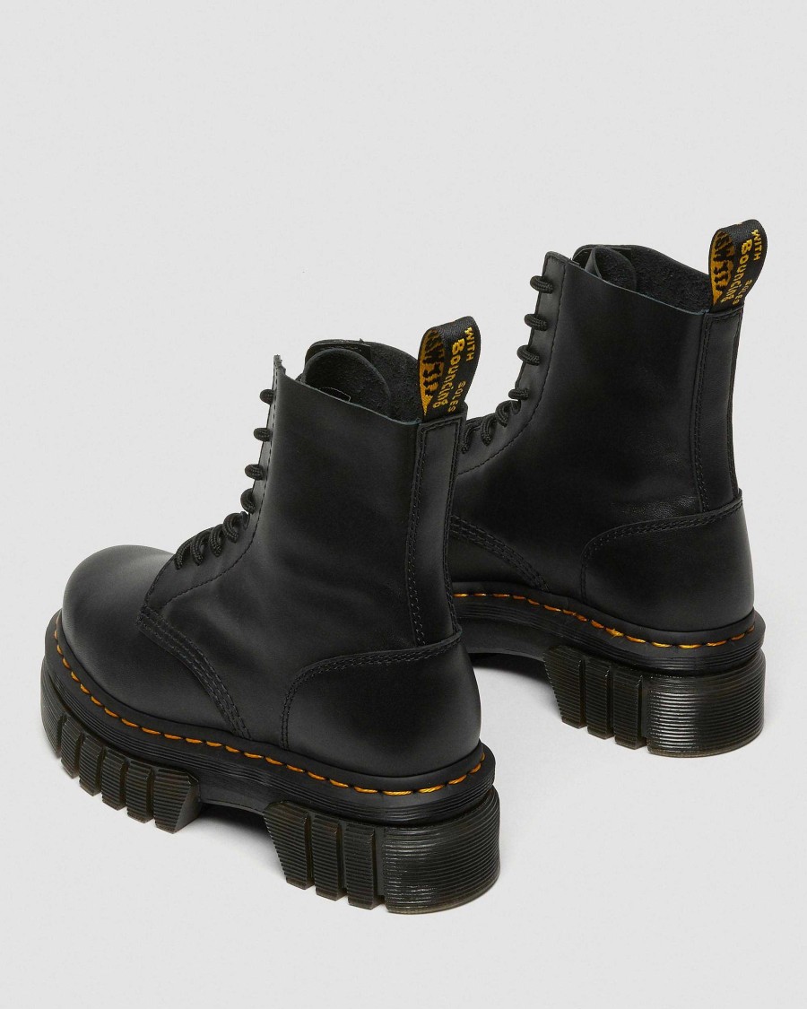 Messieurs Dr. Martens Plateformes | Bottines A Plateforme Audrick Nappa Lux Noir — Nappa Lux